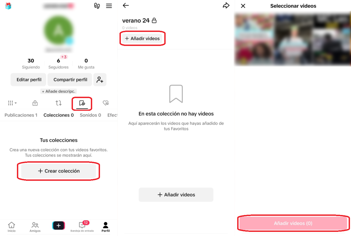 organize vídeos favoritos no TikTok