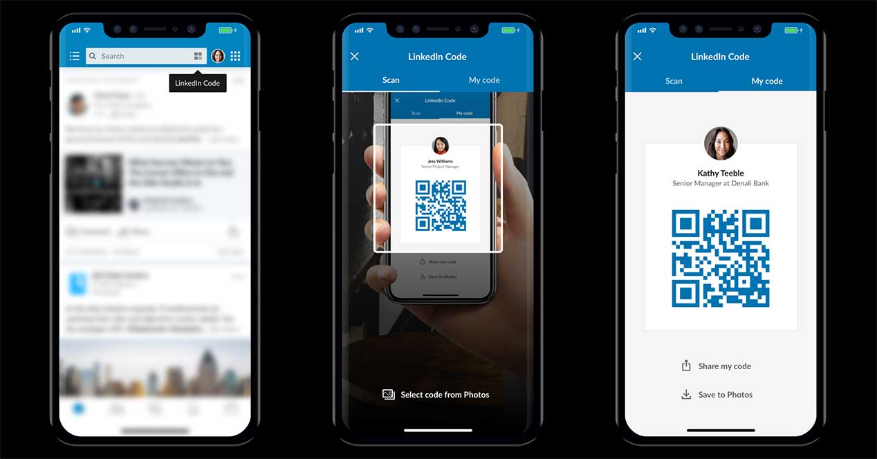 Compartilhar o código do perfil do LinkedIn QR