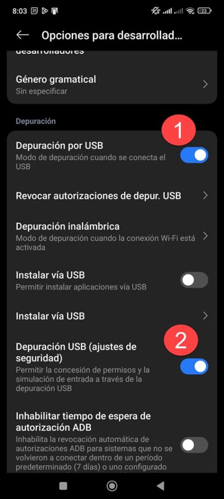 Ativar a depuração USB Xiaomi