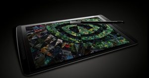Tablet nvidia tegra com fundo preto